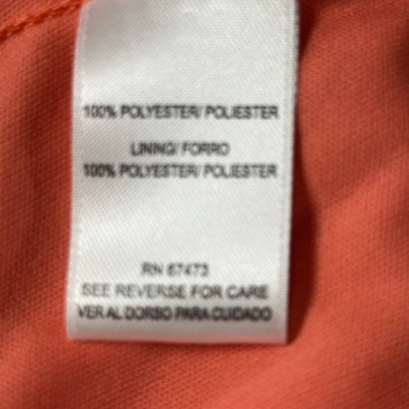 Bleecker 126 Ruffled High Neck Tiered Swing Dress, Medium  orange/salmon - Picture 11 of 11